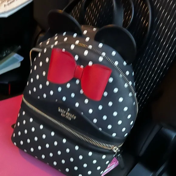 Kate Spade ♠️ Large Black and White Polka Dot Backpack m45907728025_1.jpg main image 3